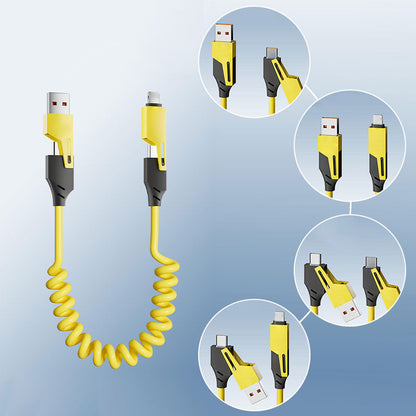 4 in 1 Spring charging Cable