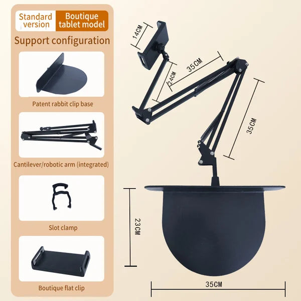 Hidden Bedside Retractable Phone and Tablet Holder