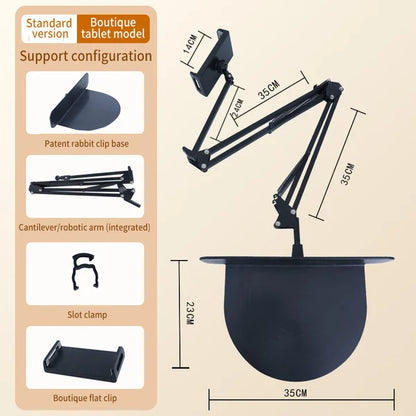 Hidden Bedside Retractable Phone and Tablet Holder