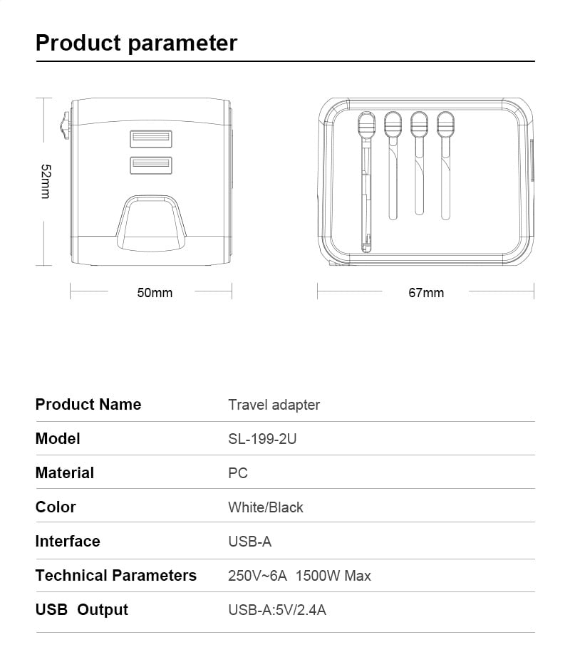 Multifunctional travel charger converter