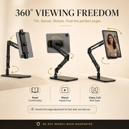Hidden Bedside Retractable Phone and Tablet Holder