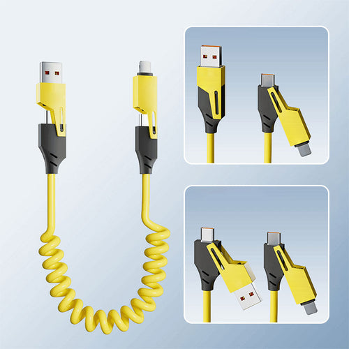 4 in 1 Spring charging Cable