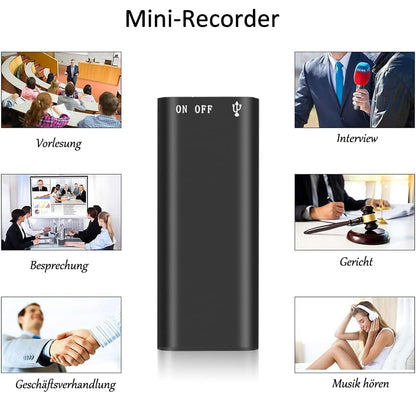 Mini Voice Recorder Smart Sound Capture, Compact and Easy to Use, Long Battery Life