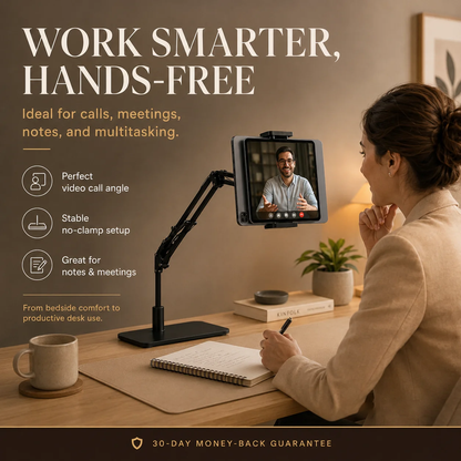 Hidden Bedside Retractable Phone and Tablet Holder