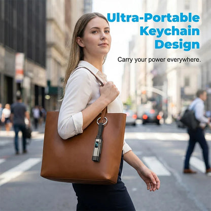 4-in-1 Charging Cable with Digital Display and Keychain charging, Kink-Resistant and Compact