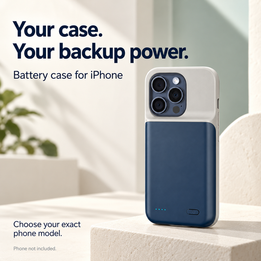 Battery Case for selected phones with LED Power Indicator