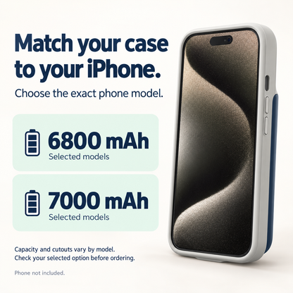 Battery Case for selected phones with LED Power Indicator