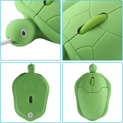 Cute Turtle Cartoon Wireless Mouse Laptop - Mause