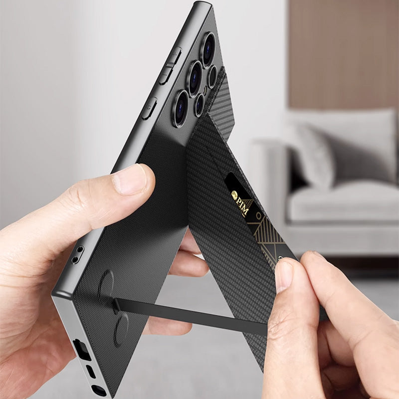 Slim Synthetic Leather Magnetic Case for selected compatible devices phones S23/ S24 Ultra