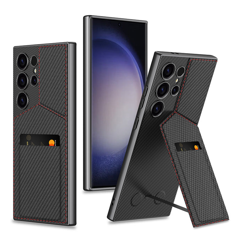 Slim Synthetic Leather Magnetic Case for selected compatible devices phones S23/ S24 Ultra