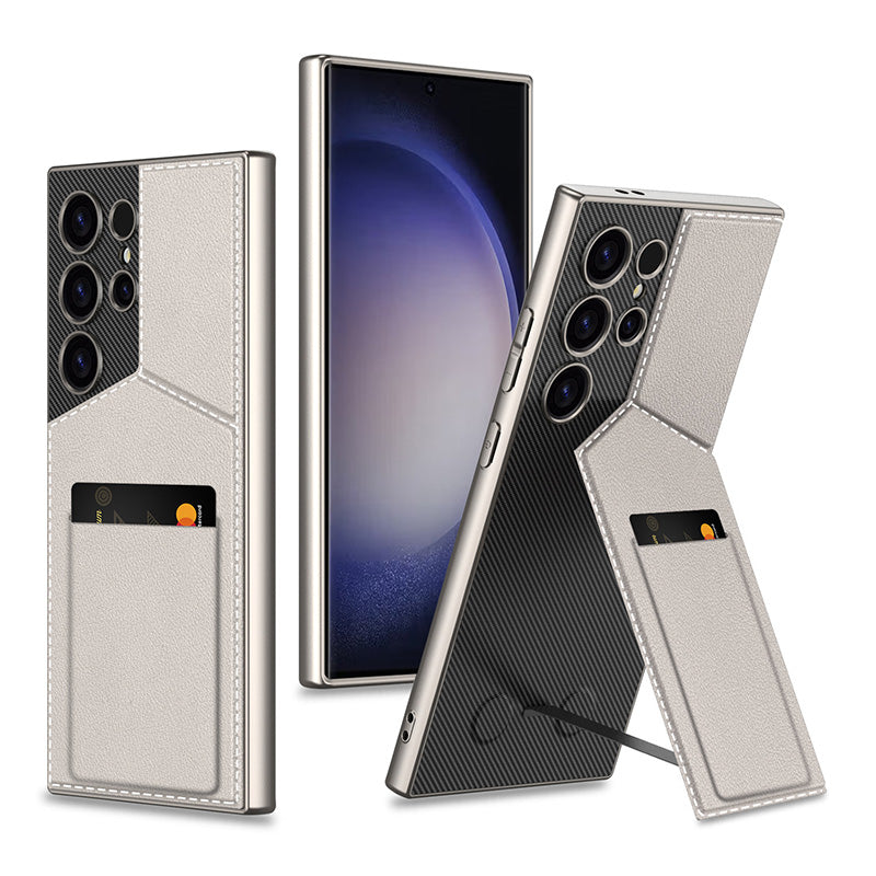 Slim Synthetic Leather Magnetic Case for selected compatible devices phones S23/ S24 Ultra