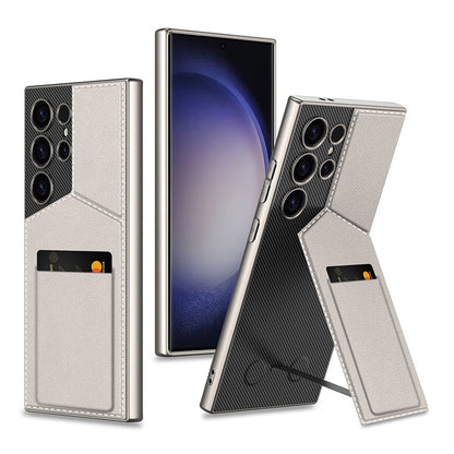 Slim Synthetic Leather Magnetic Case for selected compatible devices phones S23/ S24 Ultra