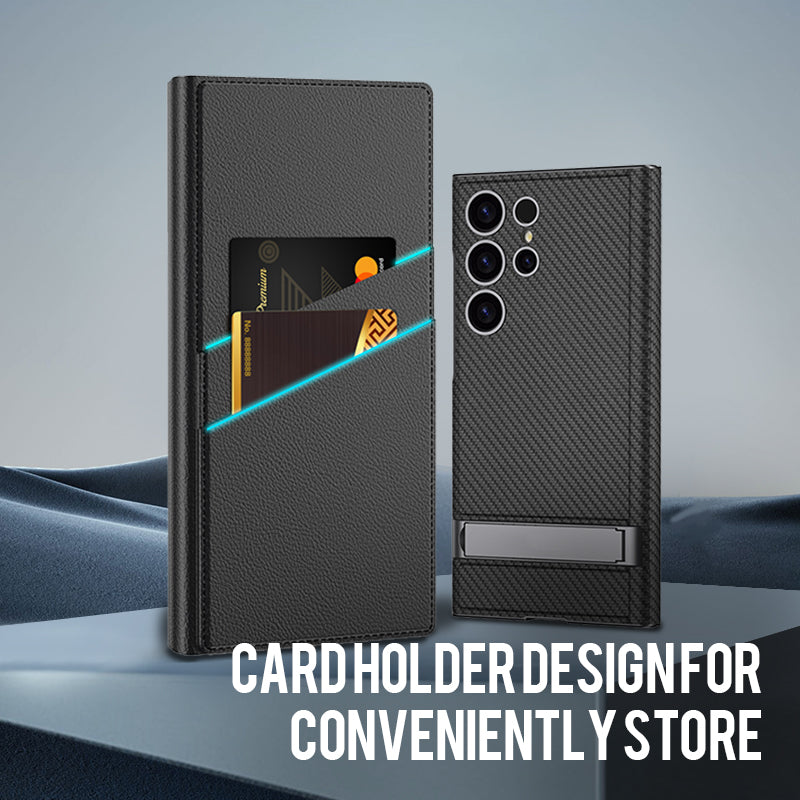 Folding Stand Phone Case with Card Holder for selected compatible devices phones S24Ultra