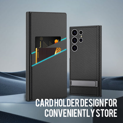 Folding Stand Phone Case with Card Holder for selected compatible devices phones S24Ultra