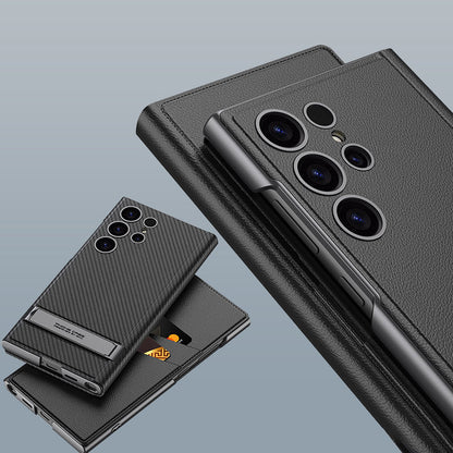 Folding Stand Phone Case with Card Holder for selected compatible devices phones S24Ultra