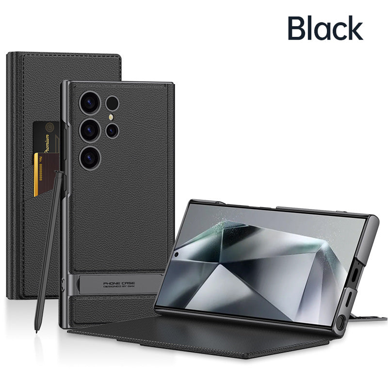 Folding Stand Phone Case with Card Holder for selected compatible devices phones S24Ultra