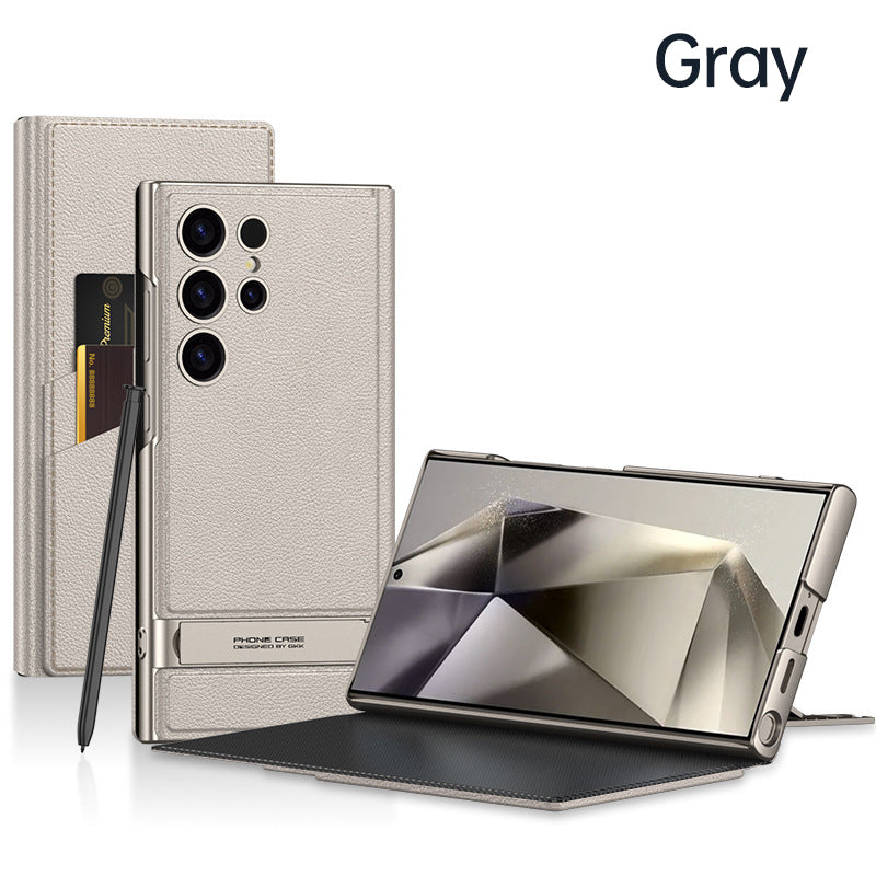 Folding Stand Phone Case with Card Holder for selected compatible devices phones S24Ultra