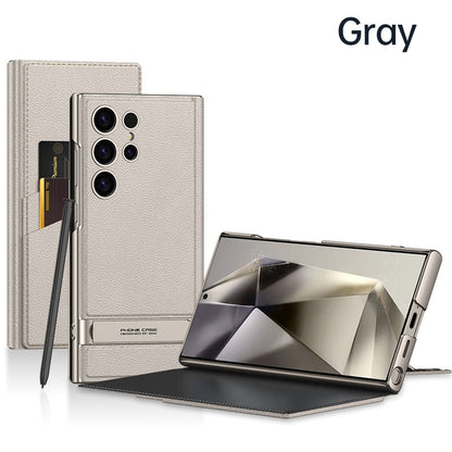 Folding Stand Phone Case with Card Holder for selected compatible devices phones S24Ultra