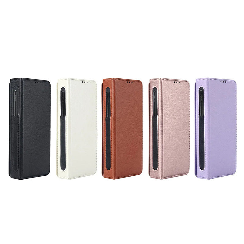 Multifunctional Leather Case for selected compatible devices phones Z Fold 3/4/5