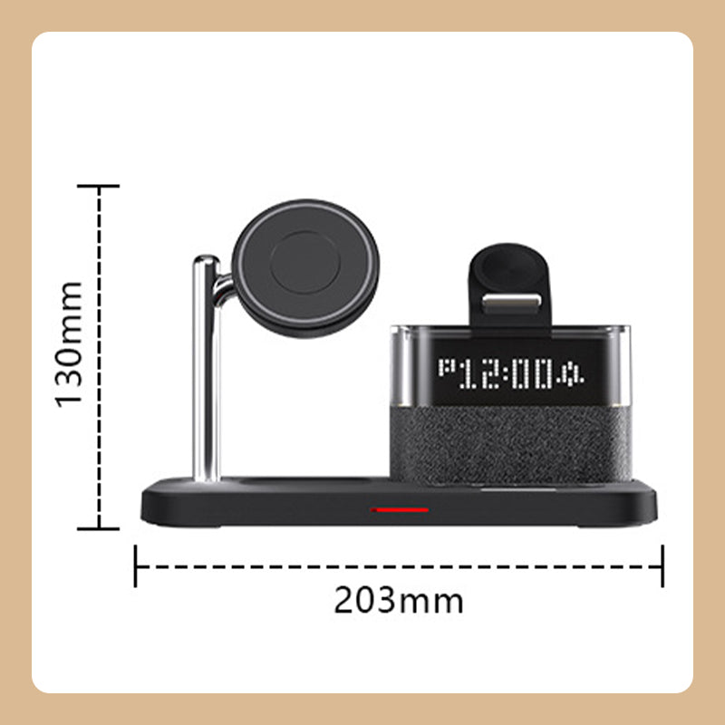 3-in-1 Wireless Charging Station with Alarm Clock
