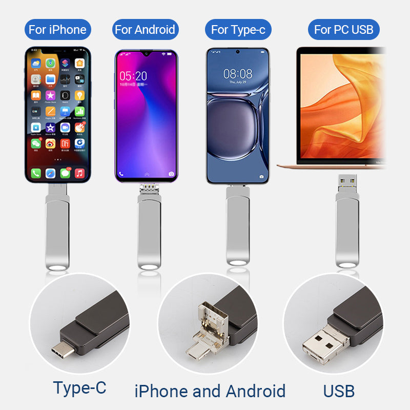 4-in-1 Multi-Interface Flash Drive (Phone/PC