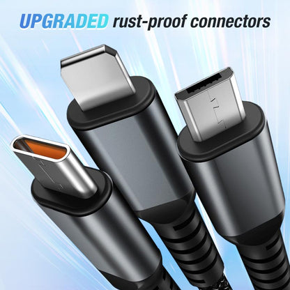 Transparent Luminous 3-in-1 charging Cable