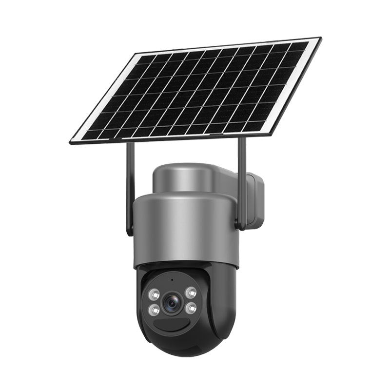 Solar-Power Wireless Security Camera Set with Alarm