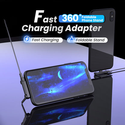 charging Adapter with 360 Foldable Phone Stand