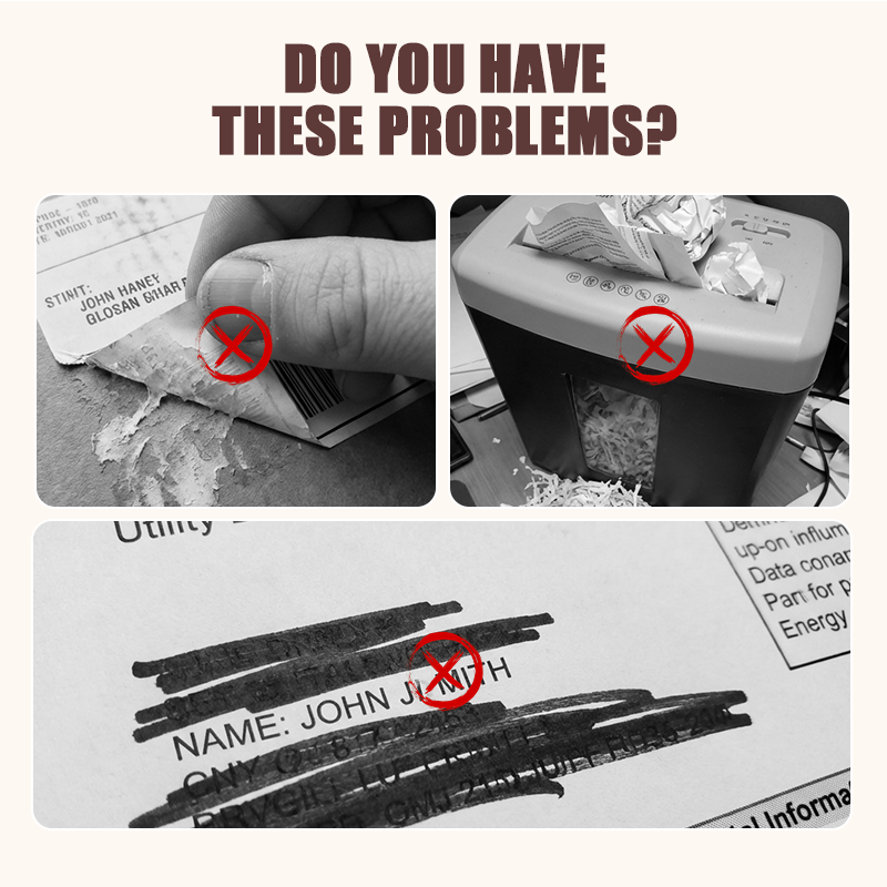Privacy Roller Stamp Hide personal info easy-use. No shredding needed. Refillable and portable