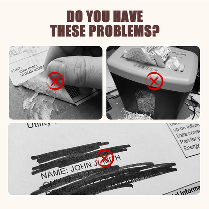 Privacy Roller Stamp Hide personal info easy-use. No shredding needed. Refillable and portable