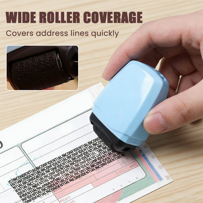 Privacy Roller Stamp Hide personal info easy-use. No shredding needed. Refillable and portable
