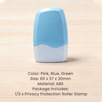Privacy Roller Stamp Hide personal info easy-use. No shredding needed. Refillable and portable