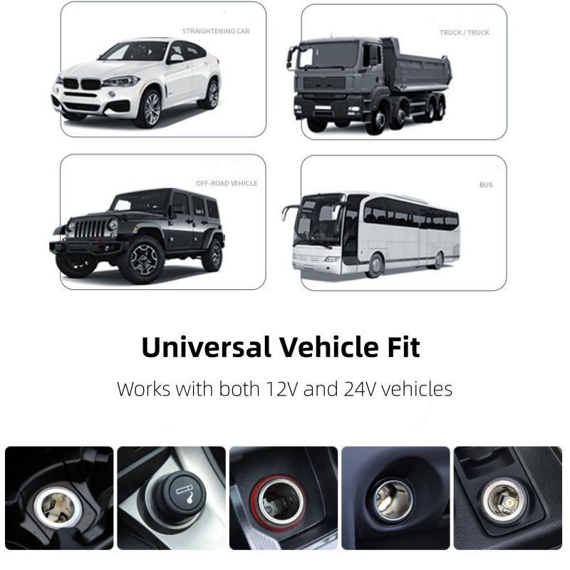 charging 7-in-1 Retractable Fast Car Charger with Voltage Display USB-C For Androidand Lighting For compatible devices