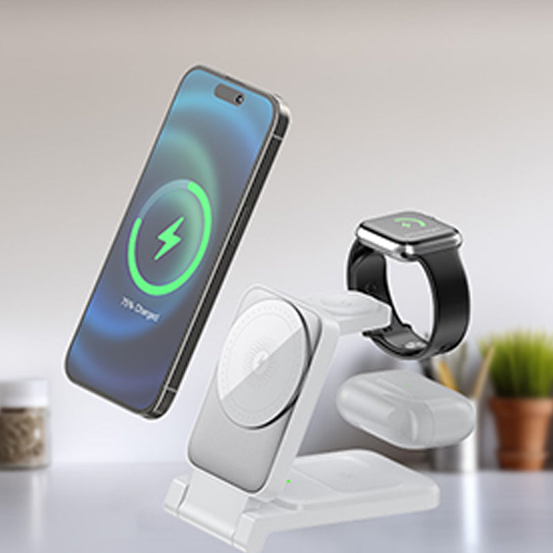 3-in-1 Foldable Magnetic Wireless Charger