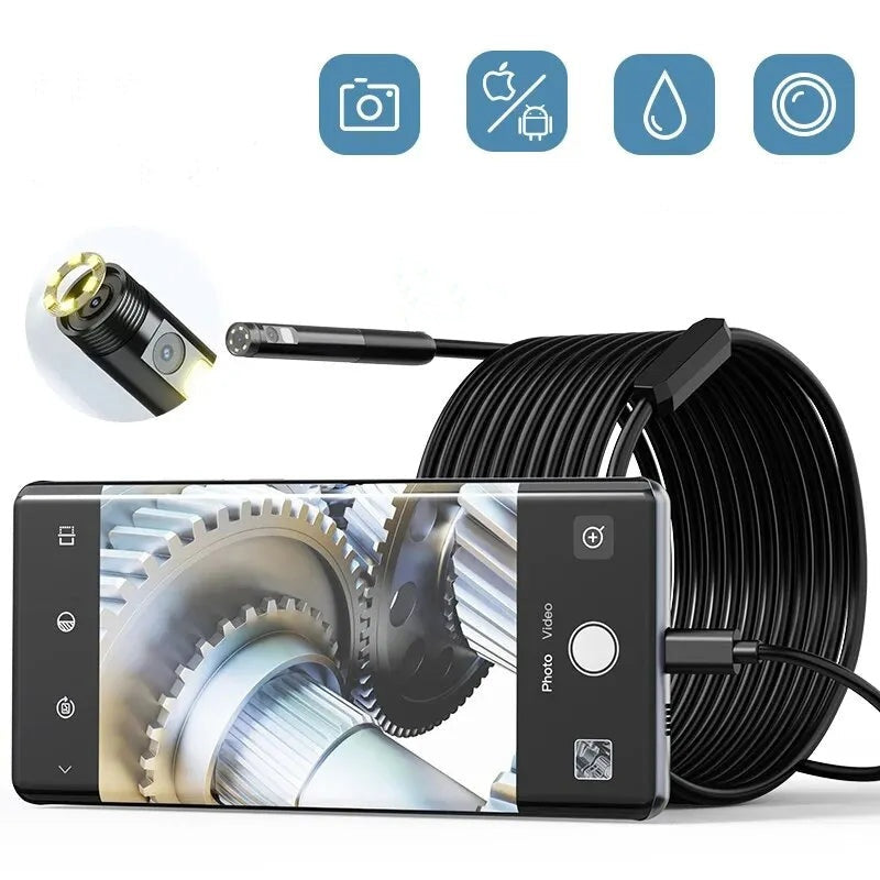 water-resistant Borescope Camera with Adjustable Light