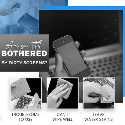 Portable Reusable 2 in 1 Screen Cleaner and Microfiber Cloth