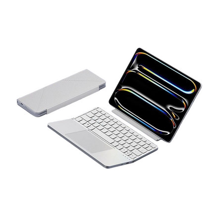 Ultra-Slim Folding Keyboard with Integrated Touchpad and Stand