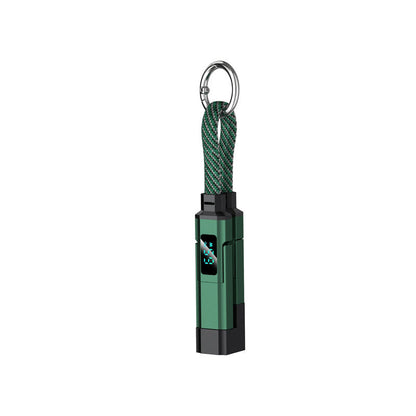 4-in-1 Charging Cable with Digital Display and Keychain charging, Kink-Resistant and Compact
