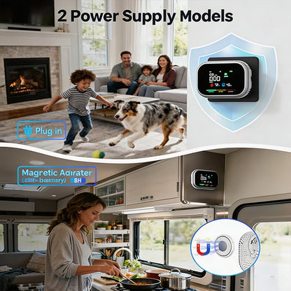 Portable Multi-Gas Alarm with LCD Display and Battery Backup