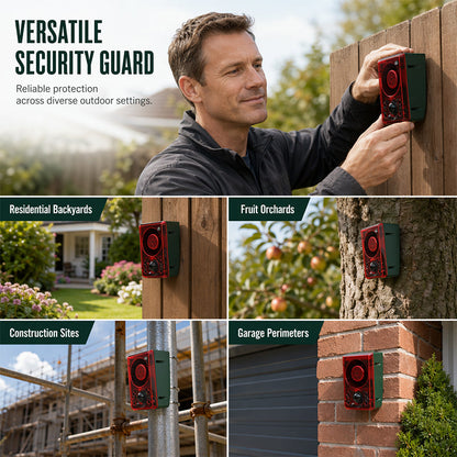 Solar Security Light with Motion Alarm water-resistant, Loud Alert