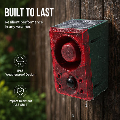 Solar Security Light with Motion Alarm water-resistant, Loud Alert