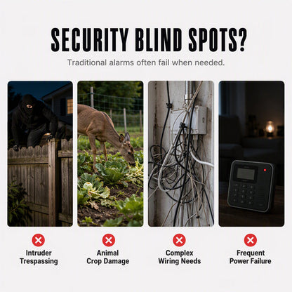 Solar Security Light with Motion Alarm water-resistant, Loud Alert