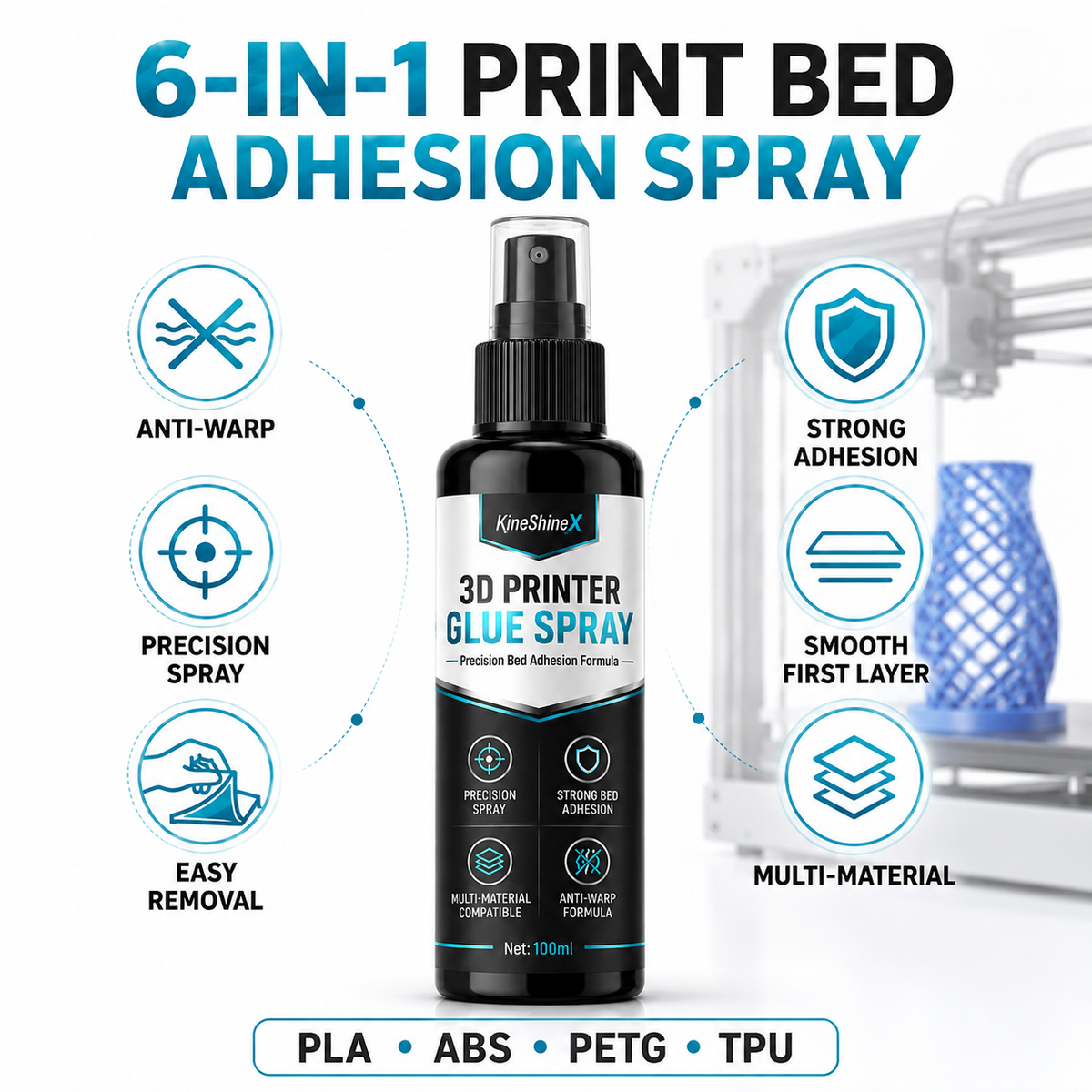 3D Printer Bed Adhesive Spray Helps Reduce Warping and Promote First