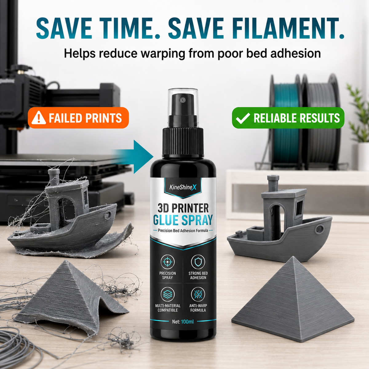 3D Printer Bed Adhesive Spray Helps Reduce Warping and Promote First