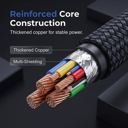 Charge Any Device easy-use! 100W Braided Cable